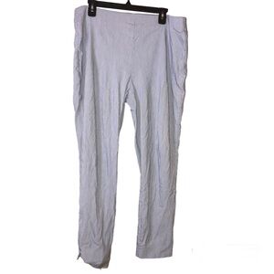Chico’s Brigitte So Slimming Pin Stripe Pull On‎ Pants Blue White Size 2.5